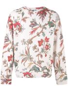Floral Embroidered Sweatshirt - Men - Cotton - M, Nude/neutrals, Cotton, Mcq Alexander Mcqueen