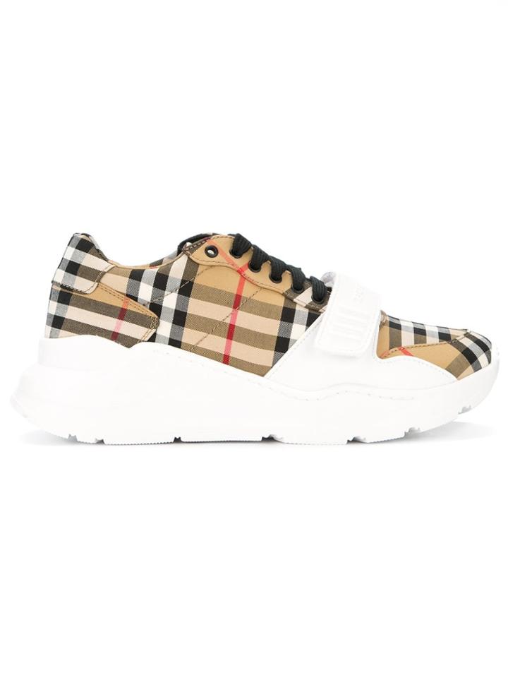Burberry Vintage Check Cotton Sneakers - Multicolour