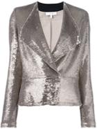 Iro Sequin Distressed Blazer, Women's, Size: 38, Grey, Polyester/spandex/elastane/viscose/cotton