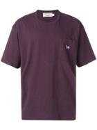 Maison Kitsuné Fox Logo Patch T-shirt - Purple