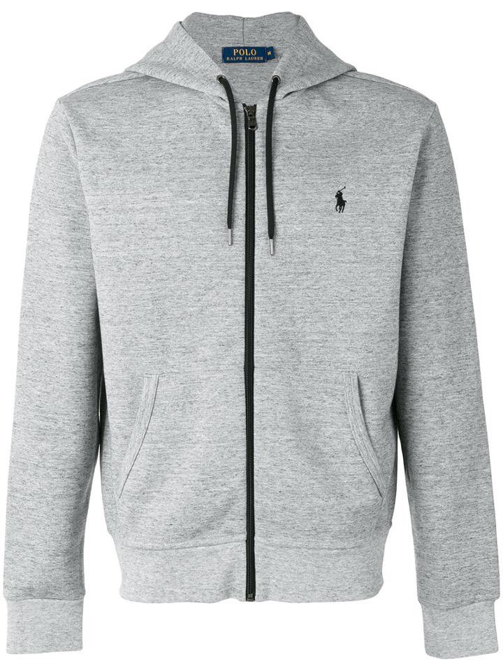 Polo Ralph Lauren Zipped Hoodie, Men's, Size: Xl, Grey, Cotton/polyester