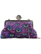 Sarah's Bag Floral Eye Embroidery Clutch Bag, Women's, Pink/purple