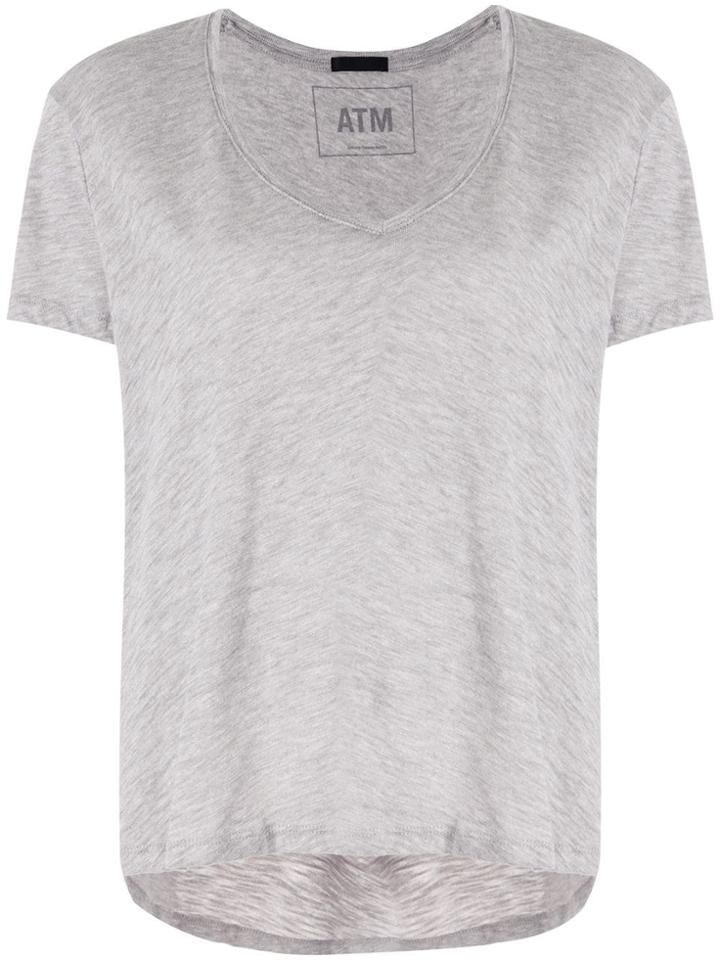 Atm Anthony Thomas Melillo Slub Boyfriend V Tee Atm - Grey