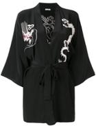 P.a.r.o.s.h. Embroidered Wrap Jacket - Black