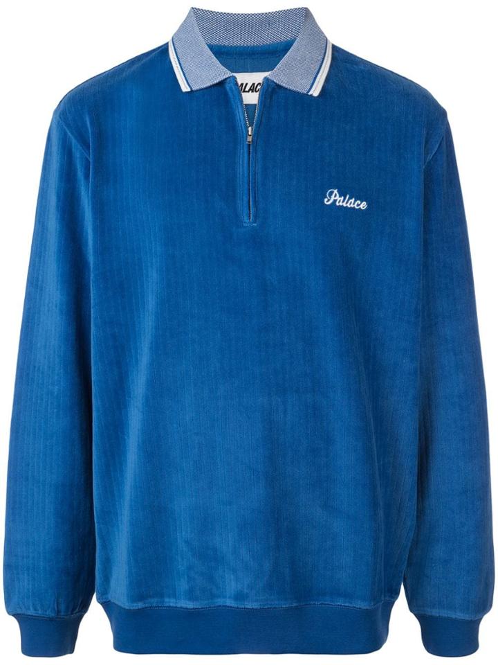 Palace Textured Track Top - Blue