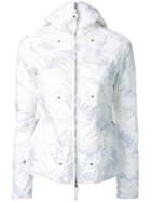Kru Camouflage Hooded Puffer Jacket, Women's, Size: Large, White, Polyester