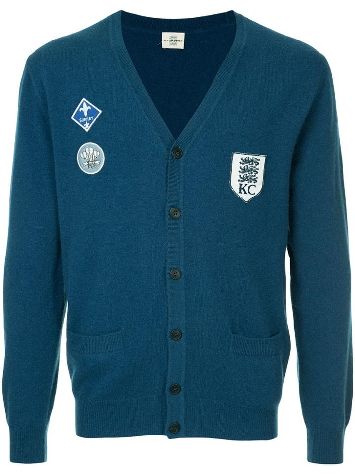 Kent & Curwen V-neck Cardigan - Blue