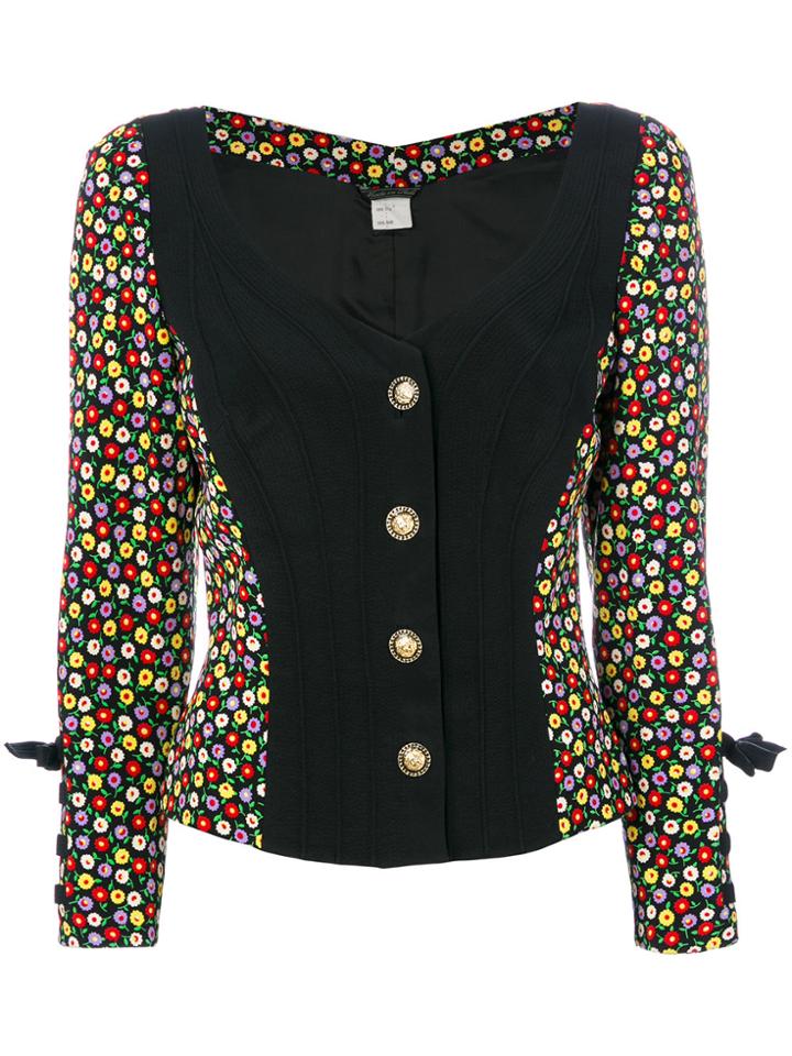 Versace Vintage Bows Inserts Fitted Jacket - Multicolour