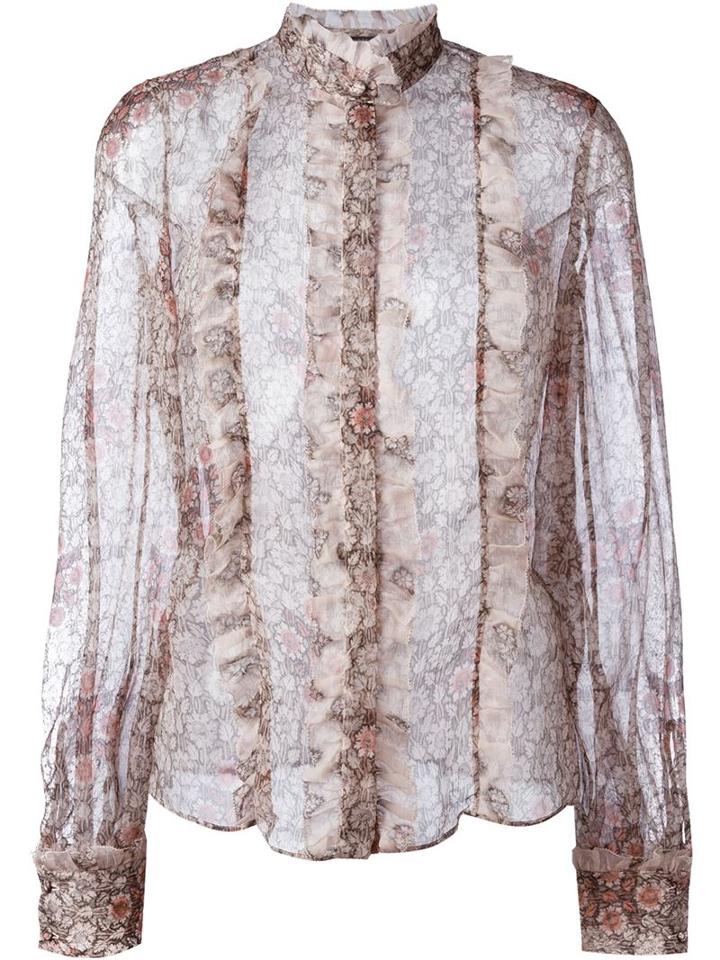 Alexander Mcqueen Floral Print Blouse