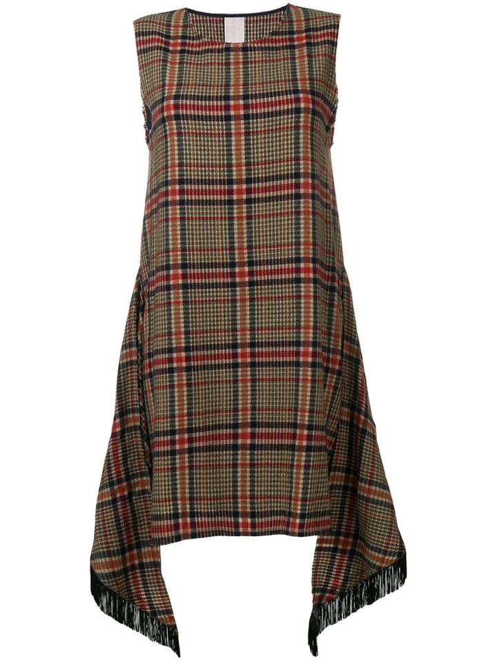 Pinko Plaid Mini Dress - Nude & Neutrals