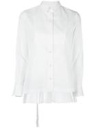 Sacai Pleated Poplin Shirt, Women's, Size: 2, White, Cotton/polyester