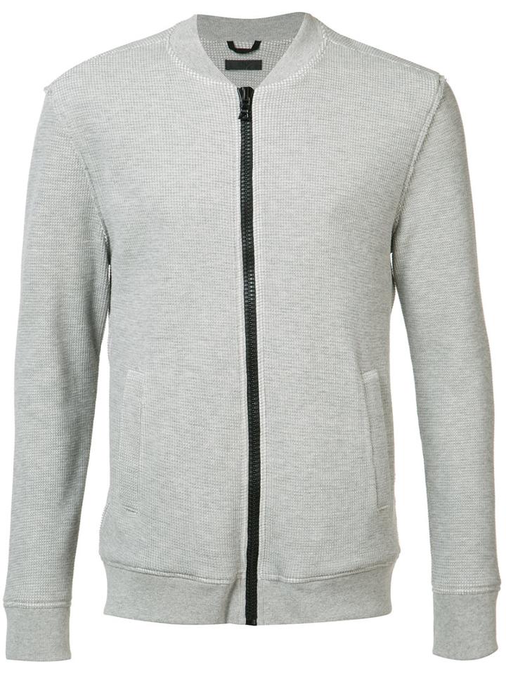 Atm Anthony Thomas Melillo Thermal Stitch Bomber Jacket, Men's, Size: Medium, Grey, Cotton/polyester