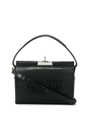 Gu De Milky Croc-effect Tote - Black
