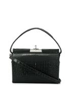 Gu De Milky Croc-effect Tote - Black