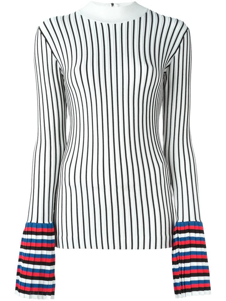 Emilio Pucci Striped Jumper, Women's, Size: Medium, White, Viscose