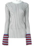 Emilio Pucci Striped Jumper, Women's, Size: Medium, White, Viscose