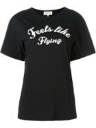 Steve J & Yoni P Feels Like Flying Print T-shirt, Women's, Size: L, Black, Cotton/rayon