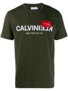 Calvin Klein Reverse Logo Print T-shirt - Green