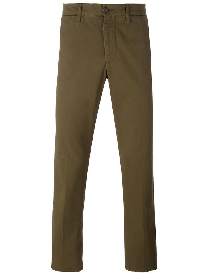 Aspesi Slim Chinos, Men's, Size: 50, Green, Cotton