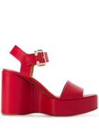 Clergerie Wedge Sandals - Red