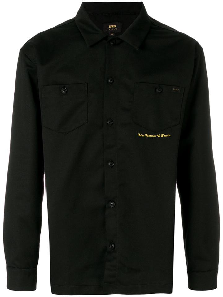 Edwin Chest Pocket Overshirt - Black
