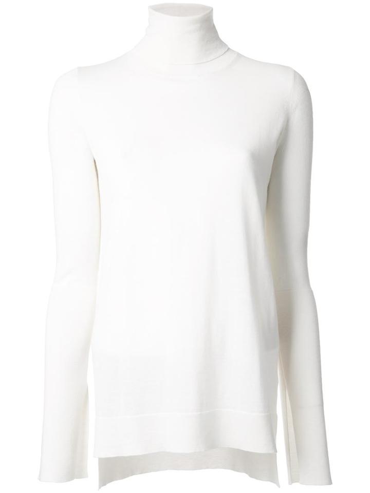 Studio Nicholson High Neck Jumper, Women's, Size: 0, White, Merino