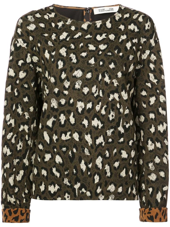 Dvf Diane Von Furstenberg Animal Print Sweatshirt - Green
