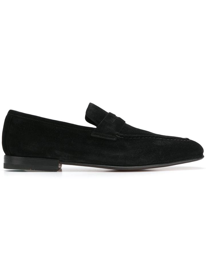 Santoni Classic Slip-on Loafers - Black