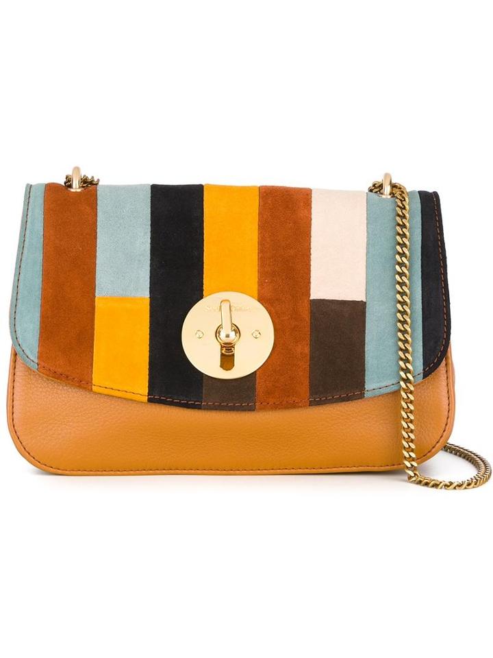 See By Chloé Patchwork Lois Shoulder Bag, Women's, Leather