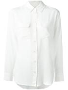Equipment Chest Pocket Shirt, Women's, Size: S, White, Silk