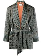 Gucci Jacquard Hexagon Jacket - Blue