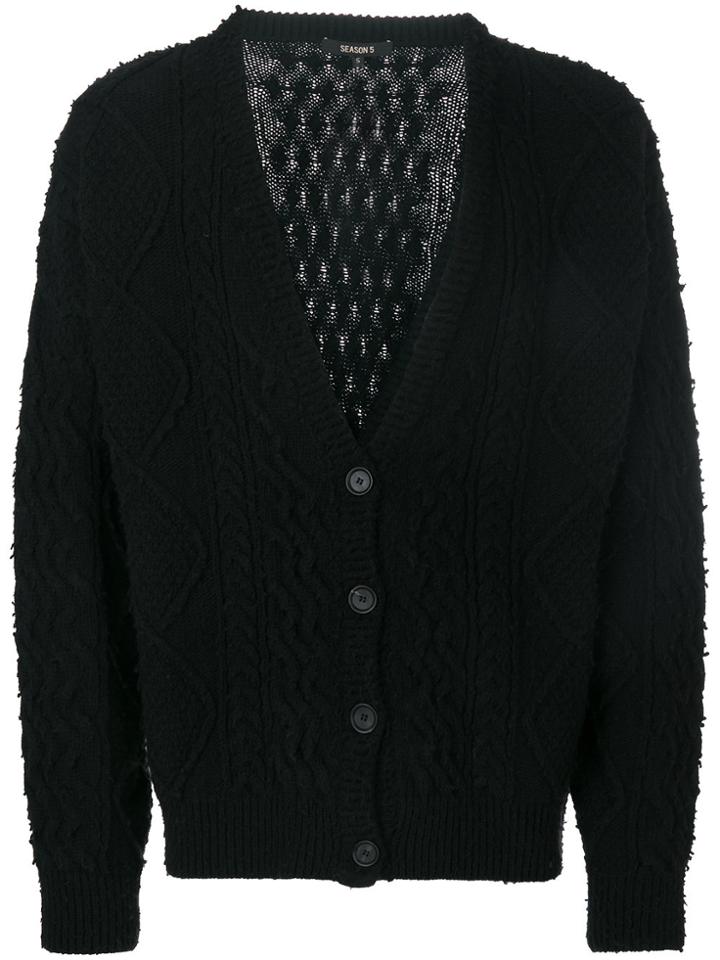 Yeezy Deep V-neck Cardigan - Black