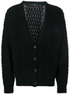 Yeezy Deep V-neck Cardigan - Black