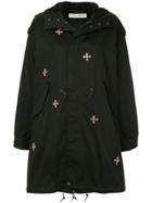 Tu Es Mon Trésor Bijoux Flower Coat - Black