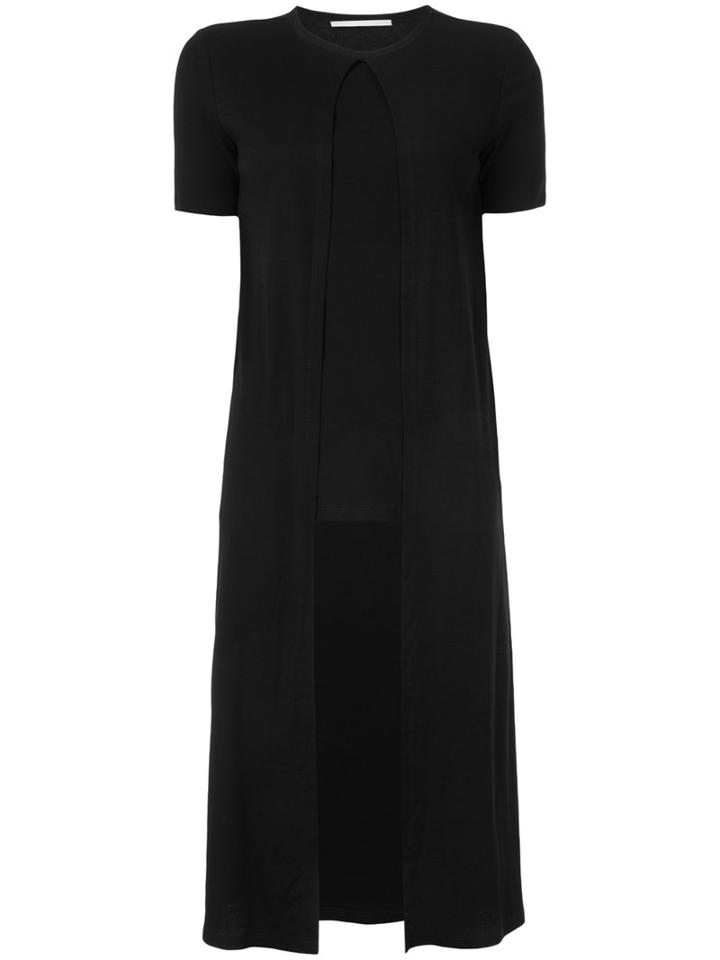 Rosetta Getty - Split Panel T-shirt - Women - Cotton - S, Black, Cotton
