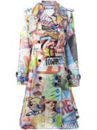 Moschino Multi Print Trench Coat