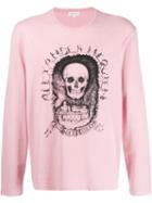 Alexander Mcqueen Long Sleeve Skull T-shirt - Pink