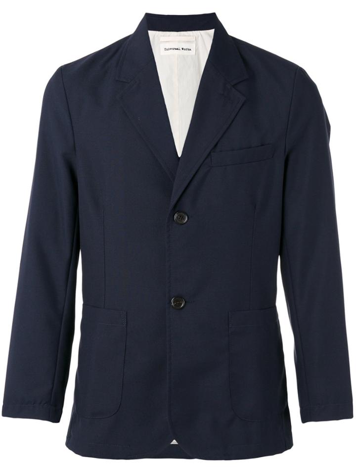 Universal Works Double Button Blazer - Blue