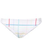 Onia Lily Rainbow Grid Bikini Bottoms - White