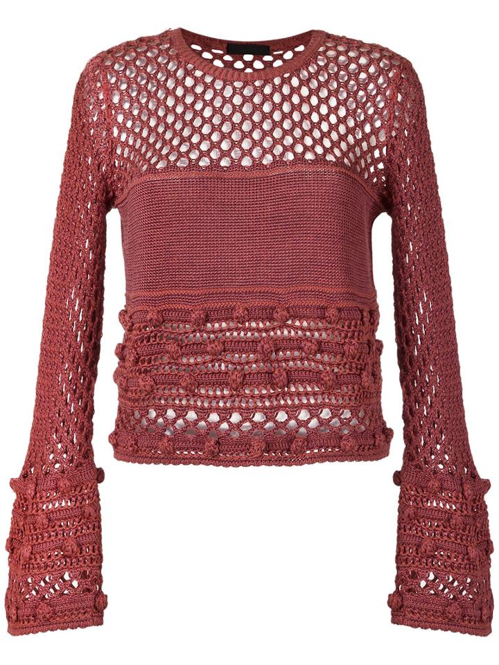 Talie Nk Knit Top, Women's, Size: P, Red, Cotton/acrylic/viscose