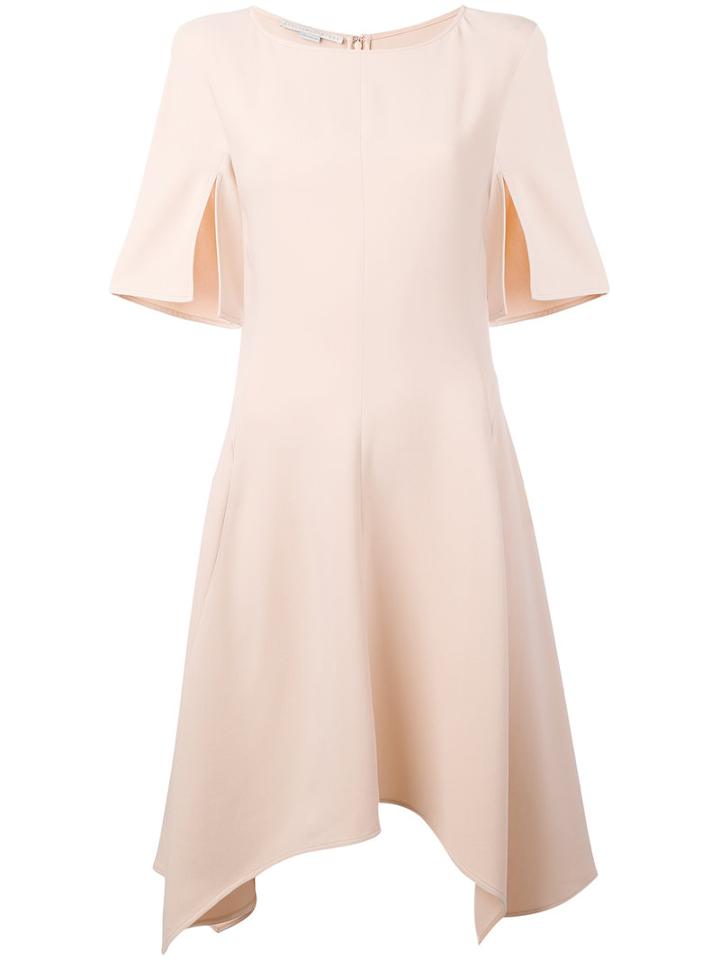 Stella Mccartney - Asymmetric Flared Skirt Dress - Women - Spandex/elastane/acetate/viscose - 38, Women's, Pink/purple, Spandex/elastane/acetate/viscose