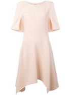 Stella Mccartney - Asymmetric Flared Skirt Dress - Women - Spandex/elastane/acetate/viscose - 38, Women's, Pink/purple, Spandex/elastane/acetate/viscose