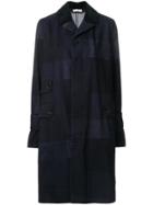 Marni Checked Single Breasted Coat - Blue