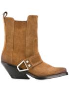 Diesel Western Block Heel Boots - Brown