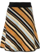 Fausto Puglisi Striped Skirt, Women's, Size: 40, Black, Viscose/polyamide/polyester/spandex/elastane
