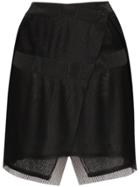 032c Plissé Pleated Wrap Mini Skirt - Black