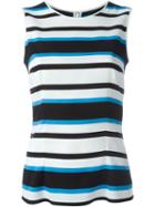 Dolce & Gabbana Striped Tank Top, Women's, Size: 42, White, Silk/spandex/elastane