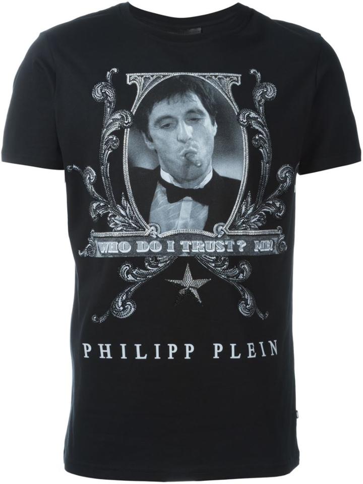 Philipp Plein 'who Do I Trust' T-shirt, Men's, Size: Xxl, Black, Cotton
