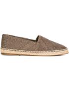 Dolce & Gabbana Woven Espadrilles, Men's, Size: 39, Grey, Leather/rubber