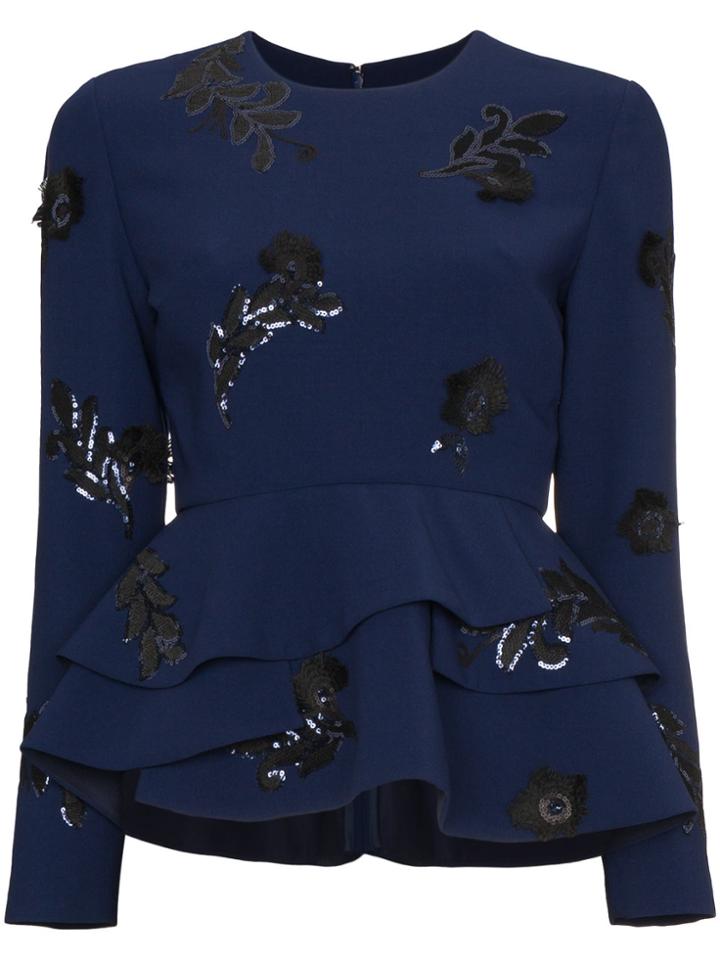 Huishan Zhang April Peplum Top - Blue